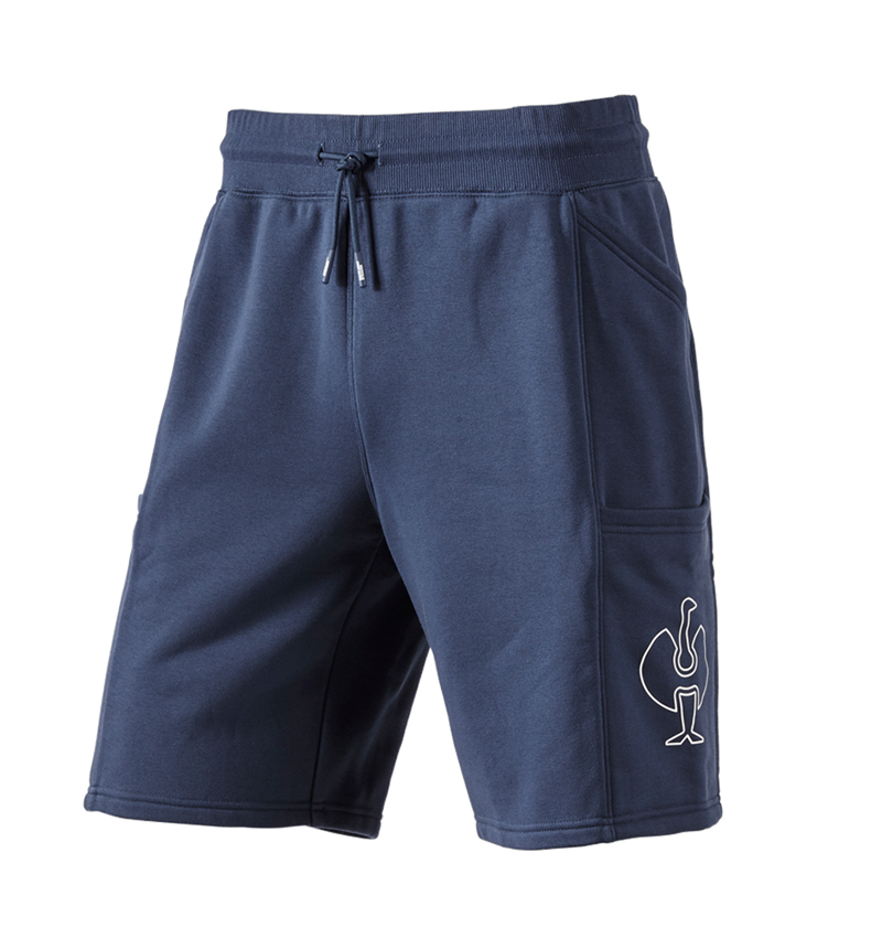 Pantalons de travail: Sweat short e.s.trail + bleu profond/blanc 3