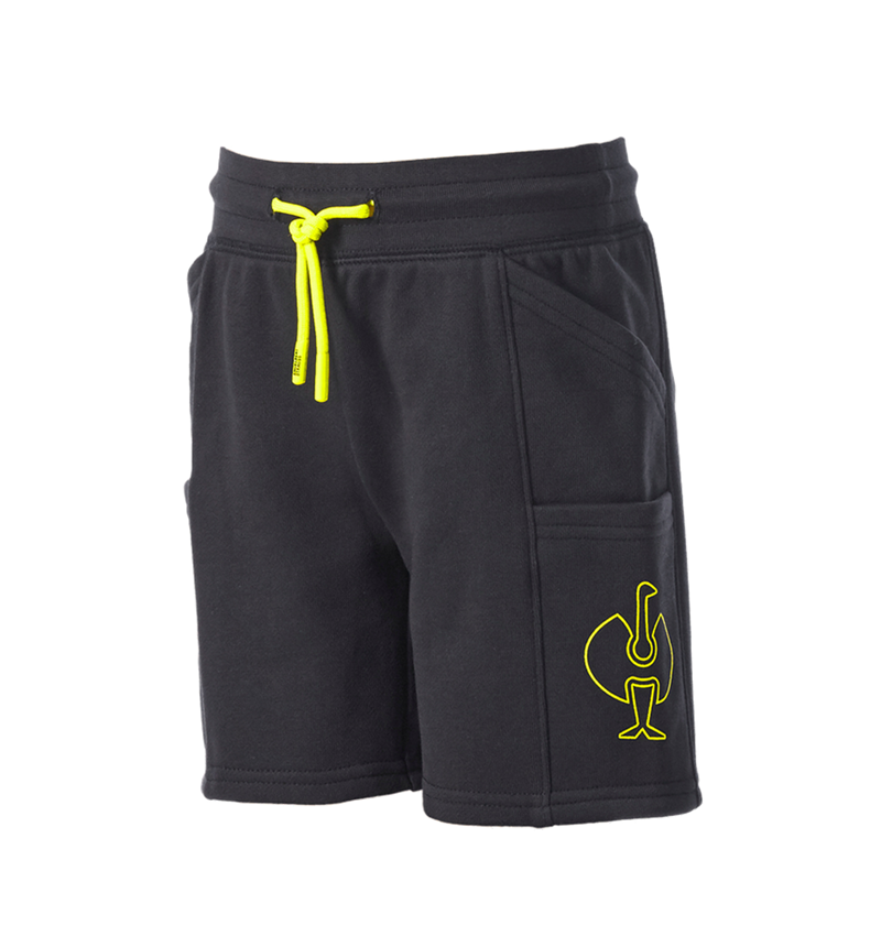 Shorts: Sweat short light e.s.trail, enfants + noir/jaune acide 4