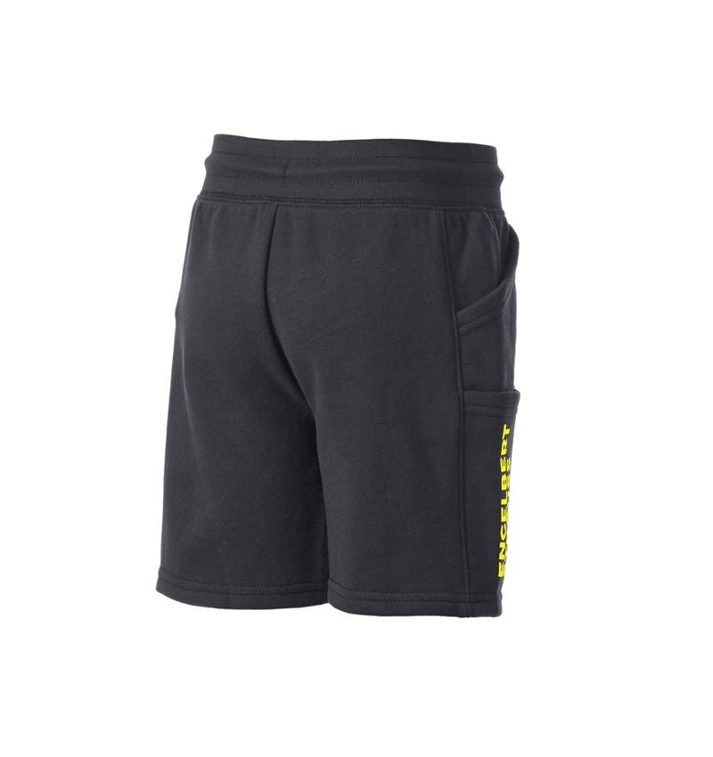 Shorts: Sweat short light e.s.trail, enfants + noir/jaune acide 5