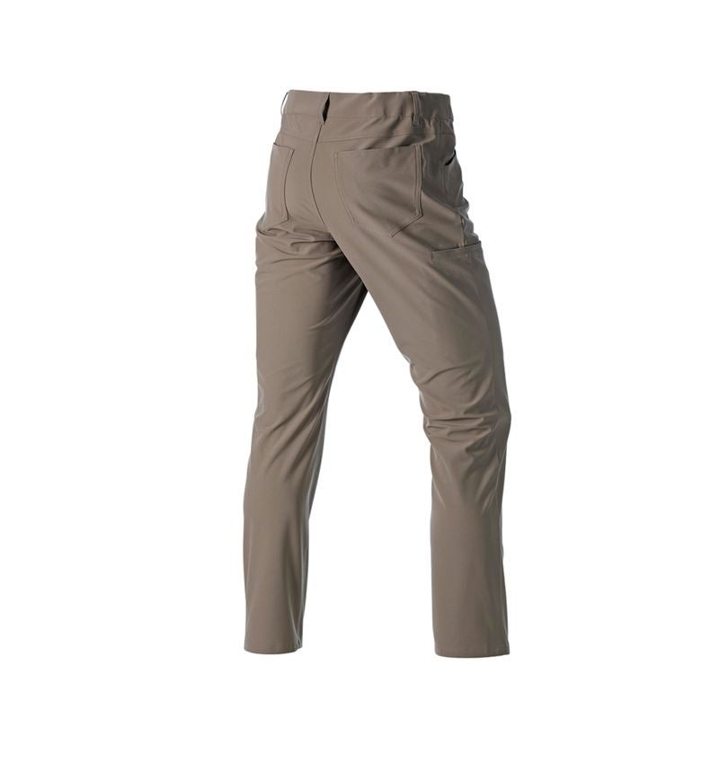 Vêtements: Pantalon de trav. à 5 poches Chino e.s.work&travel + brun ombre 5