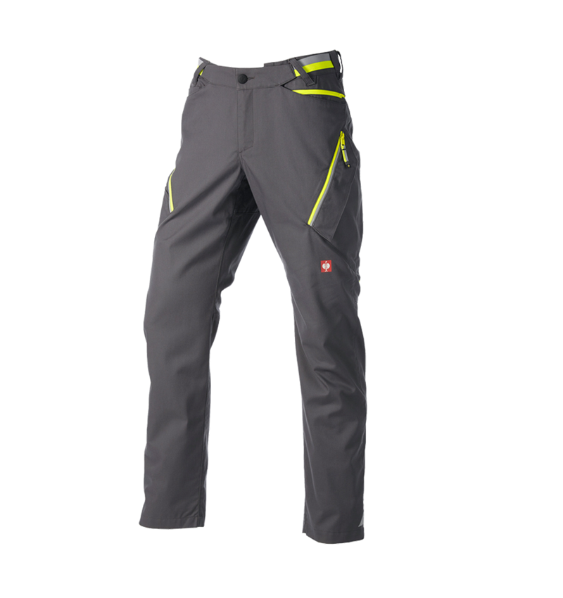 Vêtements: Pantalon à poches multiples e.s.ambition + anthracite/jaune fluo 8