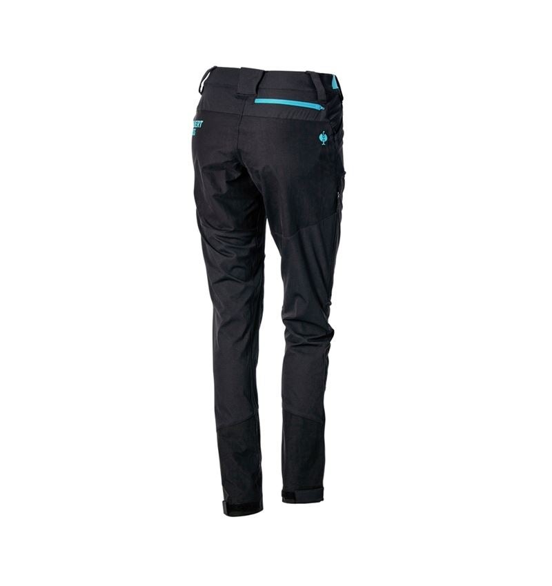 Pantalons de travail: Pantalon de fonction hybride e.s.trail, femmes + noir/lapis turquoise 5