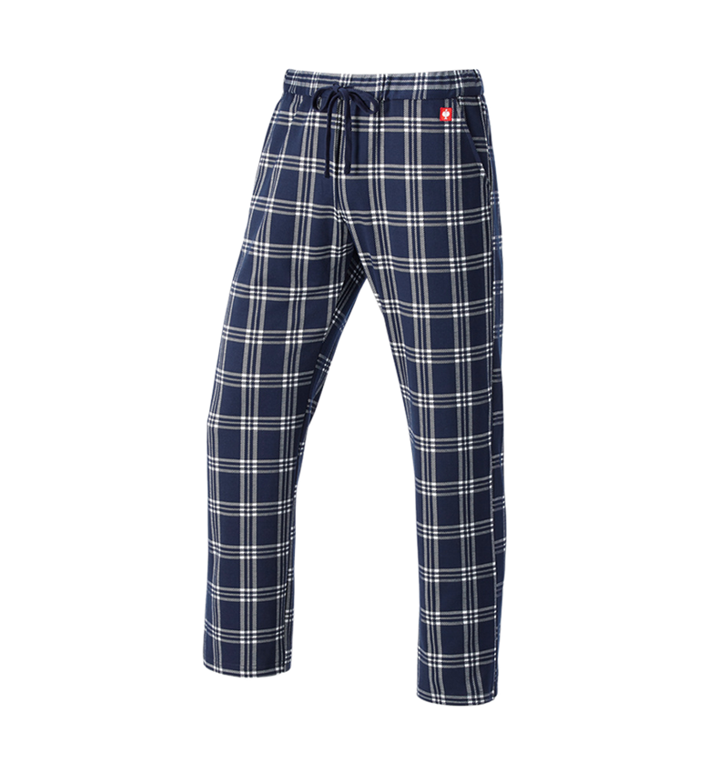 Nouveautés: e.s. Pantalon de pyjama à carreaux + bleu profond/blanc 4