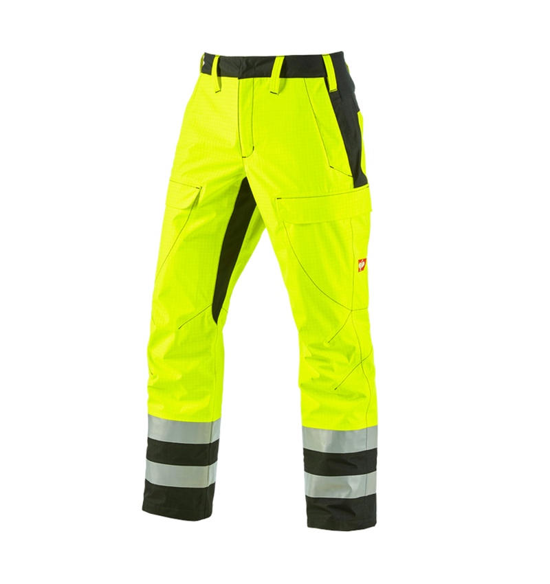 Thèmes: e.s.Pantalon à taille élastique multinorm high-vis + jaune fluo/noir 2