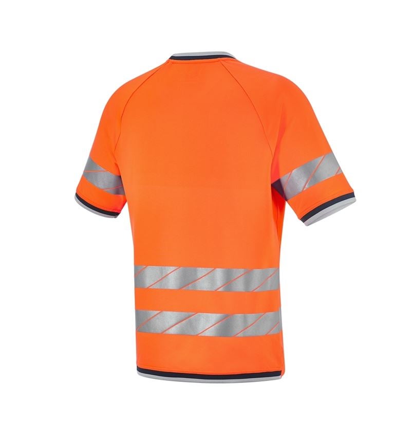 Shirts & Co.: Warnschutz Funktions T-Shirt e.s.ambition + warnorange/dunkelblau 9