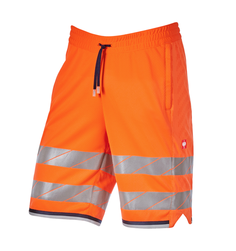 Vêtements: Short fonctionnel haute visibilité e.s.ambition + orange fluo/bleu foncé 5