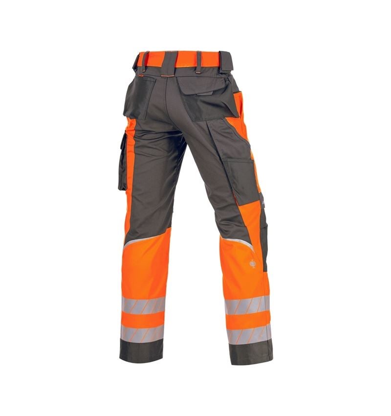 Thèmes: Pantalon à taille élast. signal. e.s.motion 24/7 + anthracite/orange fluo 11