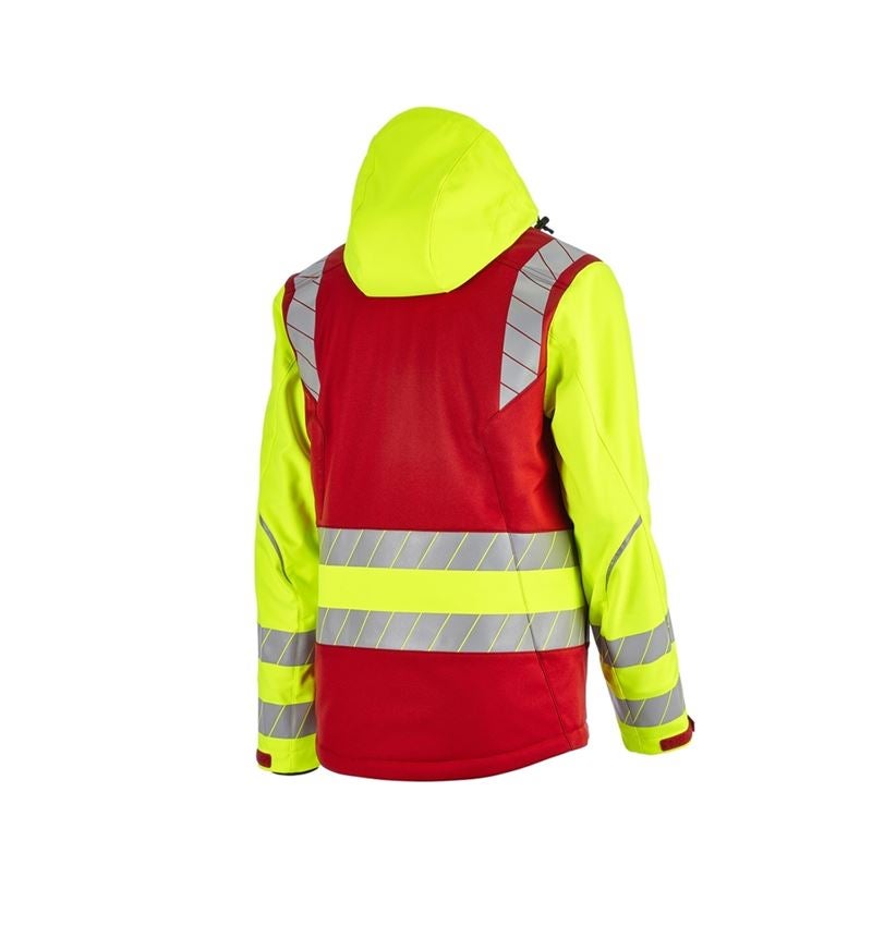 Thèmes: Veste softshell de signal. d'hiver e.s.motion 24/7 + rouge/jaune fluo 5