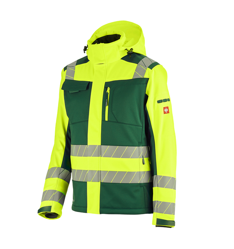 Vestes de travail: Veste softshell de signal. d'hiver e.s.motion 24/7 + vert/jaune fluo 4