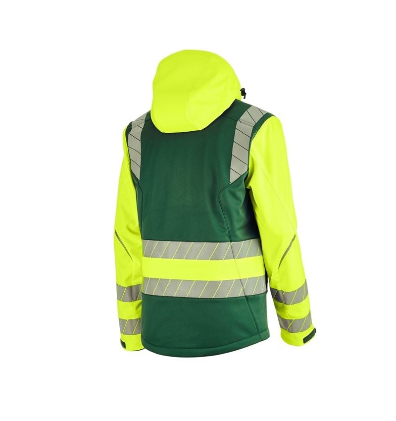 Vestes de travail: Veste softshell de signal. d'hiver e.s.motion 24/7 + vert/jaune fluo 5