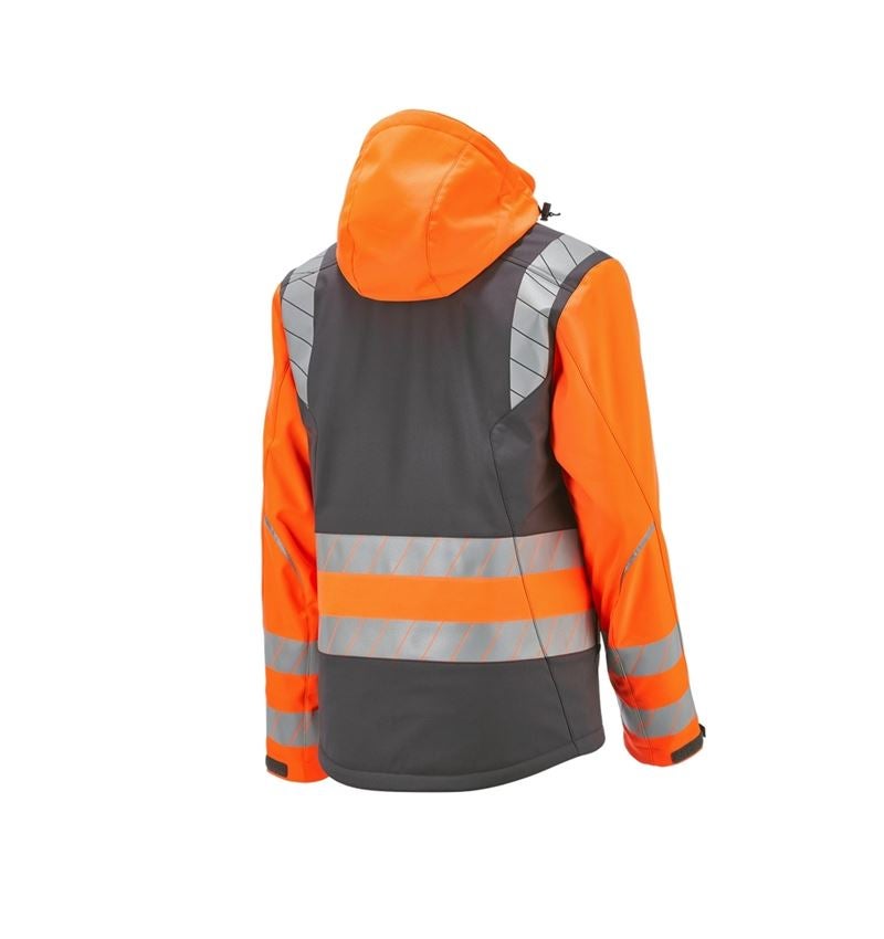 Vestes de travail: Veste softshell de signal. d'hiver e.s.motion 24/7 + anthracite/orange fluo 8