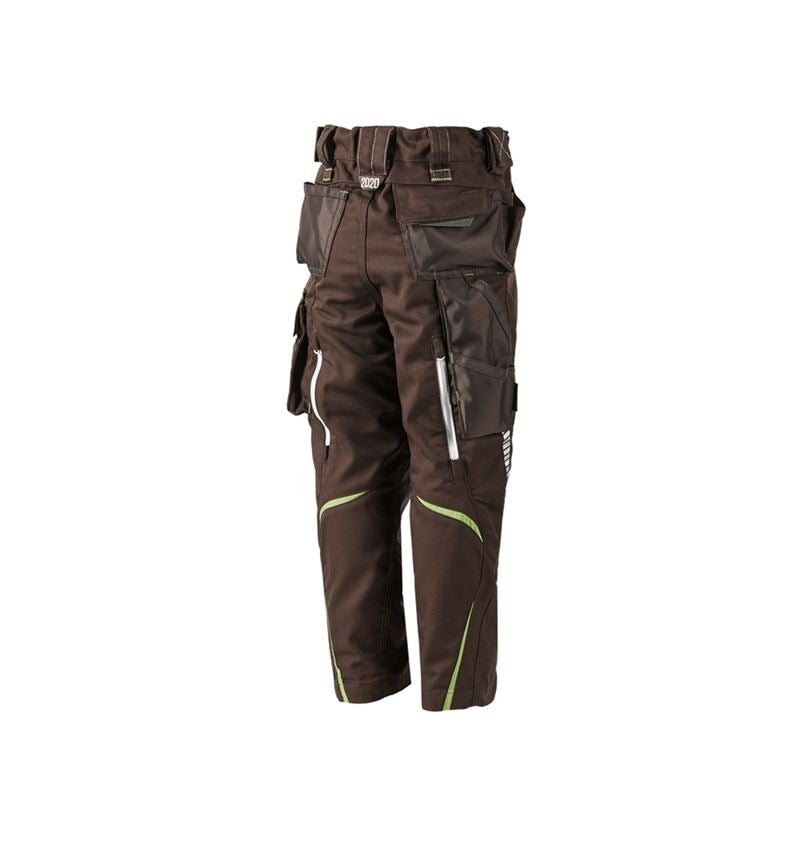 Pantalons: Pantalon à taille élastique e.s.motion2020,enfants + marron/vert d'eau 3