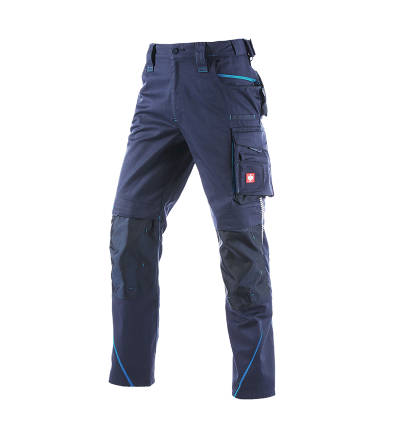 Pantalons de travail: Pantalon à taille élastique e.s.motion 2020 + bleu foncé/atoll 2