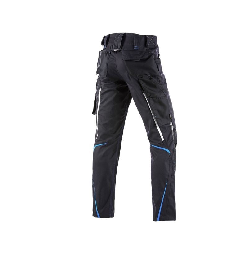 Pantalons de travail: Pantalon à taille élastique e.s.motion 2020 + graphite/bleu gentiane 3
