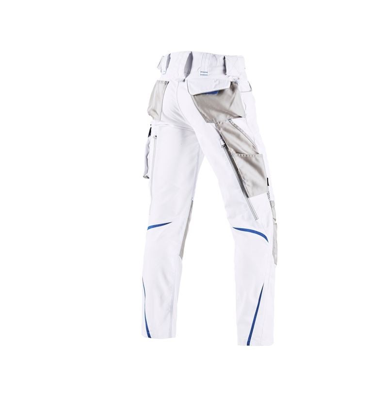 Menuisiers: Pantalon à taille élastique e.s.motion 2020 + blanc/bleu gentiane 3