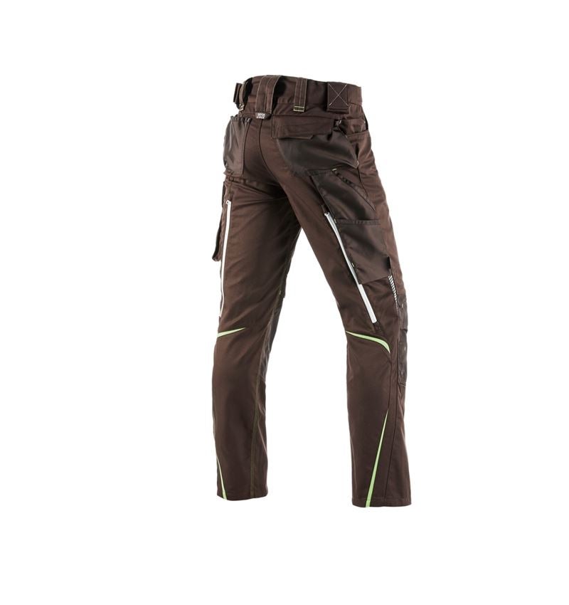 Menuisiers: Pantalon à taille élastique e.s.motion 2020 + marron/vert d'eau 3