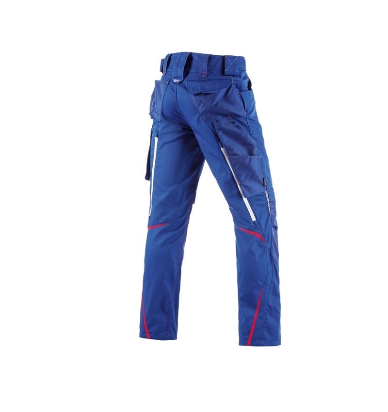 Pantalons de travail: Pantalon à taille élastique e.s.motion 2020 + bleu royal/rouge vif 3