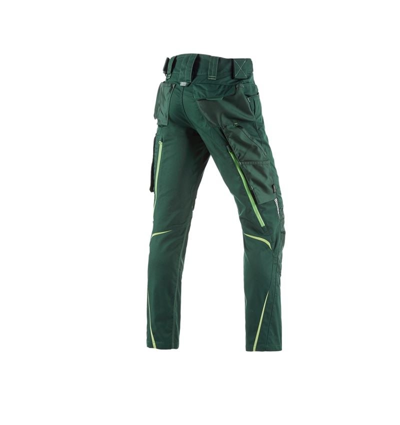 Menuisiers: Pantalon à taille élastique e.s.motion 2020 + vert/vert d'eau 3