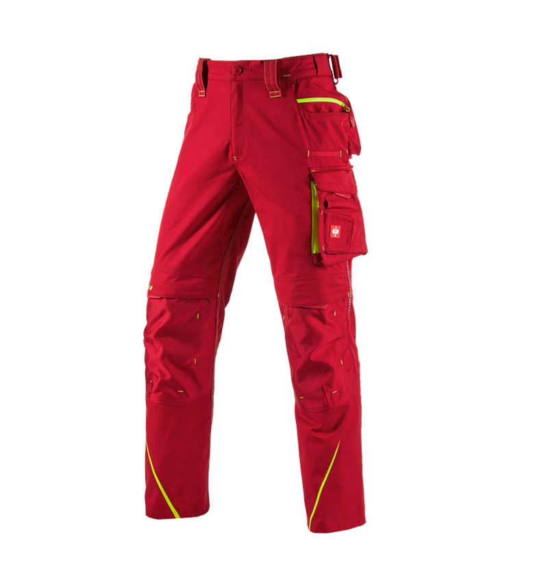 Menuisiers: Pantalon à taille élastique e.s.motion 2020 + rouge vif/jaune fluo 2