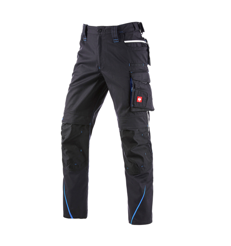 Pantalons de travail: Pantalon à taille élastique e.s.motion 2020 + graphite/bleu gentiane 2