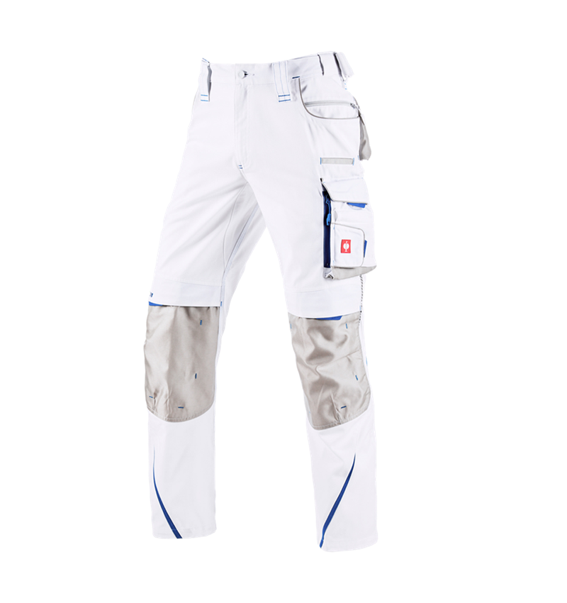Menuisiers: Pantalon à taille élastique e.s.motion 2020 + blanc/bleu gentiane 2