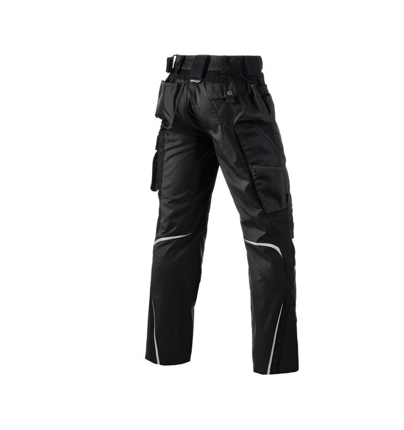 Menuisiers: Pantalon à taille élastique e.s.motion + noir 3