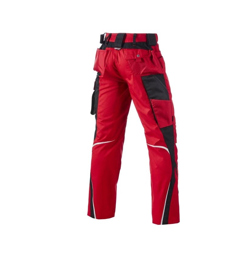 Horti-/ Sylvi-/ Agriculture: Pantalon à taille élastique e.s.motion + rouge/noir 3