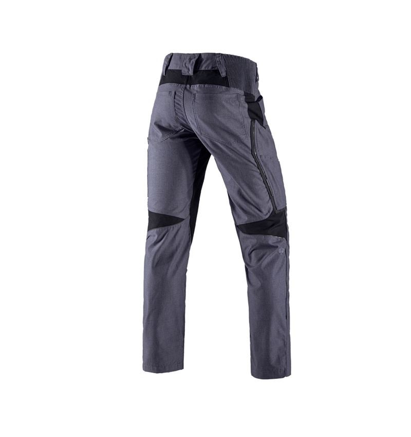 Pantalons de travail: Pantalon à taille élastique e.s.vision, hommes + pacifique mélange/noir 3