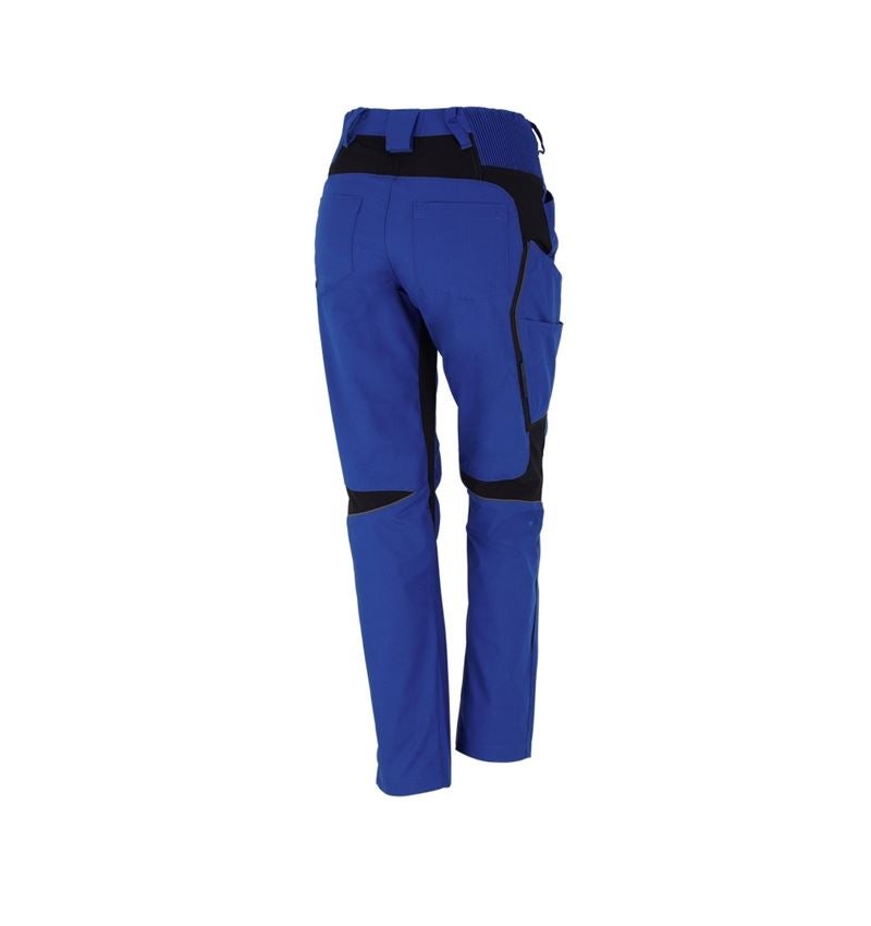 Installateurs / Plombier: Pantalon à taille élastique femmes e.s.vision + bleu royal/noir 3