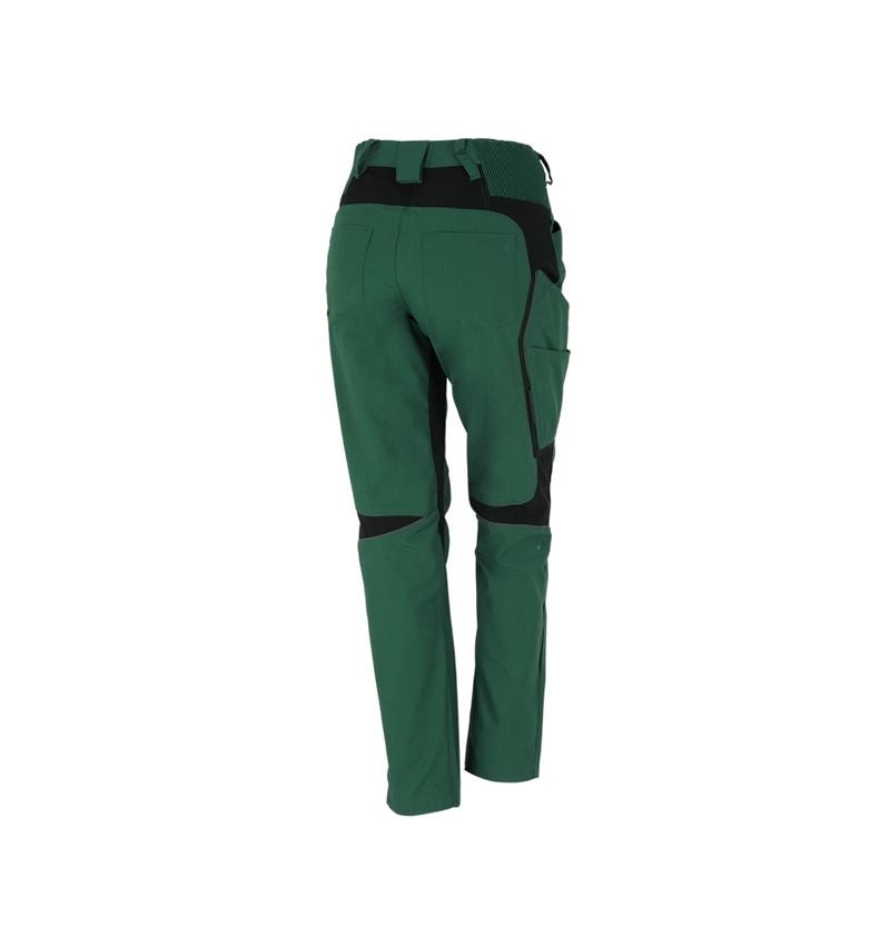 Menuisiers: Pantalon à taille élastique femmes e.s.vision + vert/noir 3