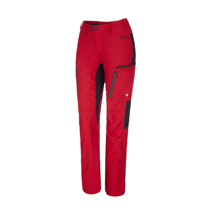 Installateurs / Plombier: Pantalon à taille élastique femmes e.s.vision + rouge/noir 2