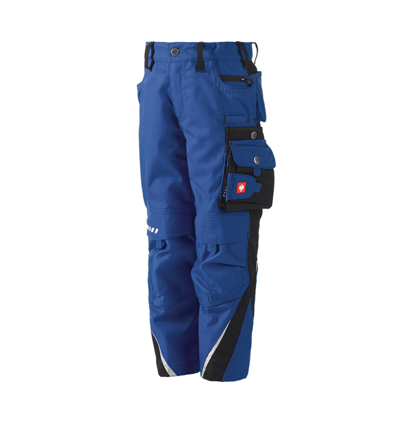 Pantalons: Pantalon à tail. élas. e.s.motion d’hiver, enfants + bleu royal/noir