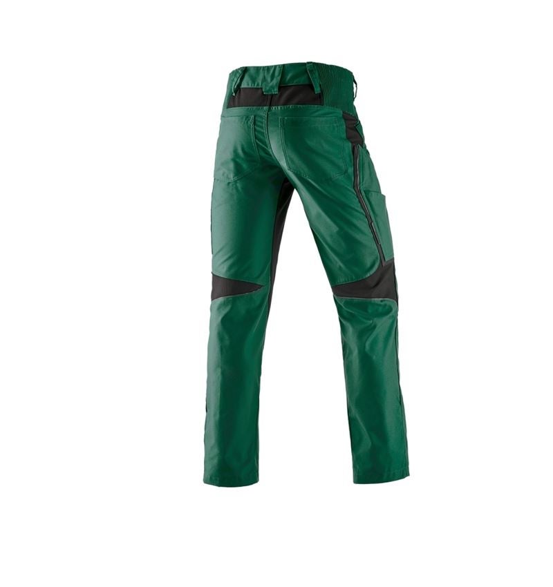 Installateurs / Plombier: Pantalon à taille élastique d'hiver e.s.vision + vert/noir 1