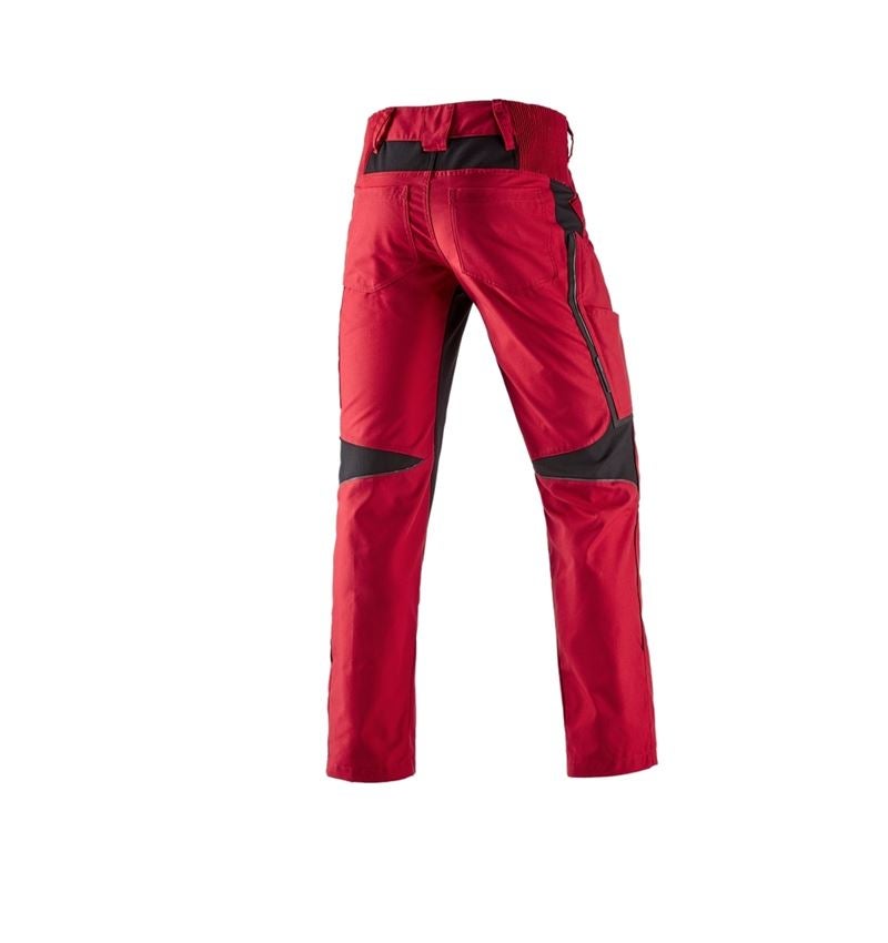 Pantalons de travail: Pantalon à taille élastique d'hiver e.s.vision + rouge/noir 3