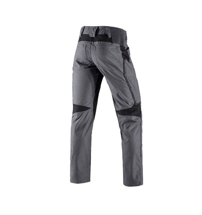 Installateurs / Plombier: Pantalon à taille élastique d'hiver e.s.vision + ciment mélange/noir 2