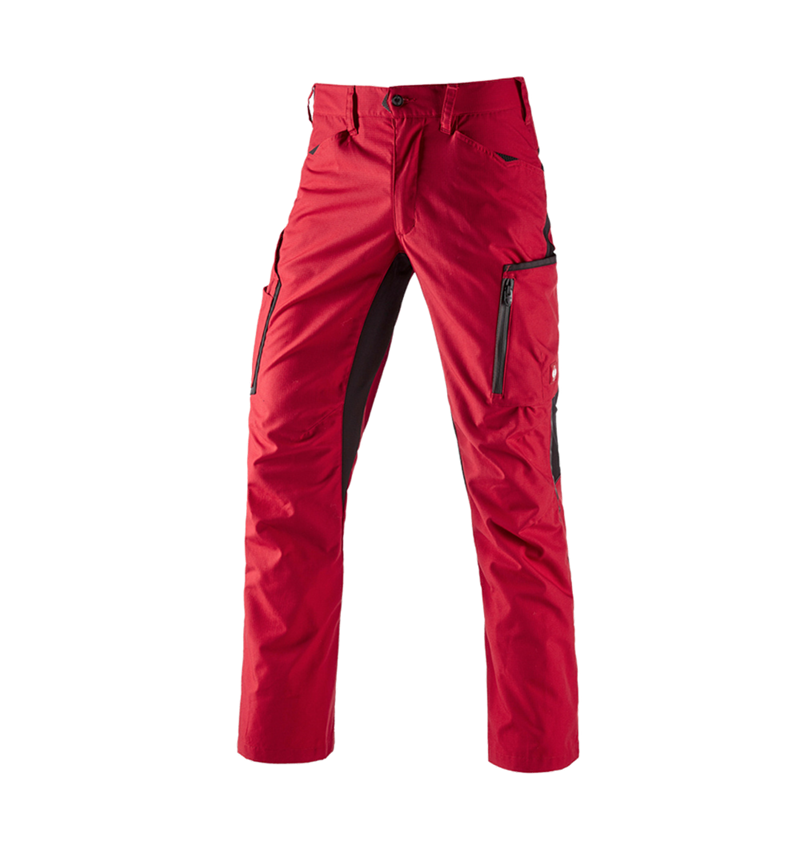 Installateurs / Plombier: Pantalon à taille élastique d'hiver e.s.vision + rouge/noir 2