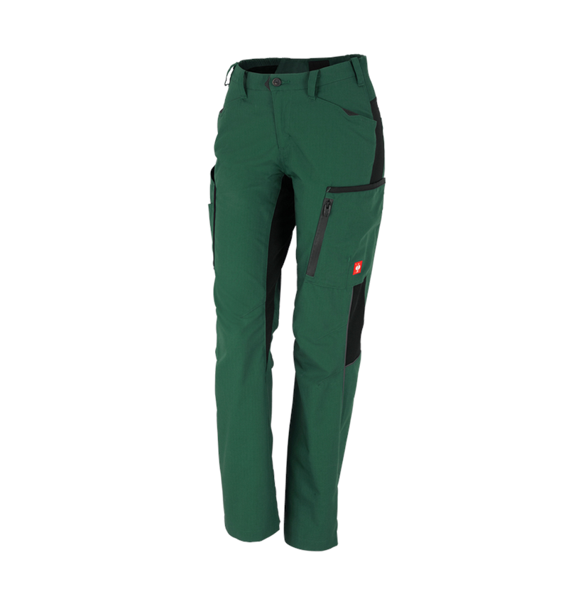 Menuisiers: Pantalon d'hiver pour femmes e.s.vision + vert/noir