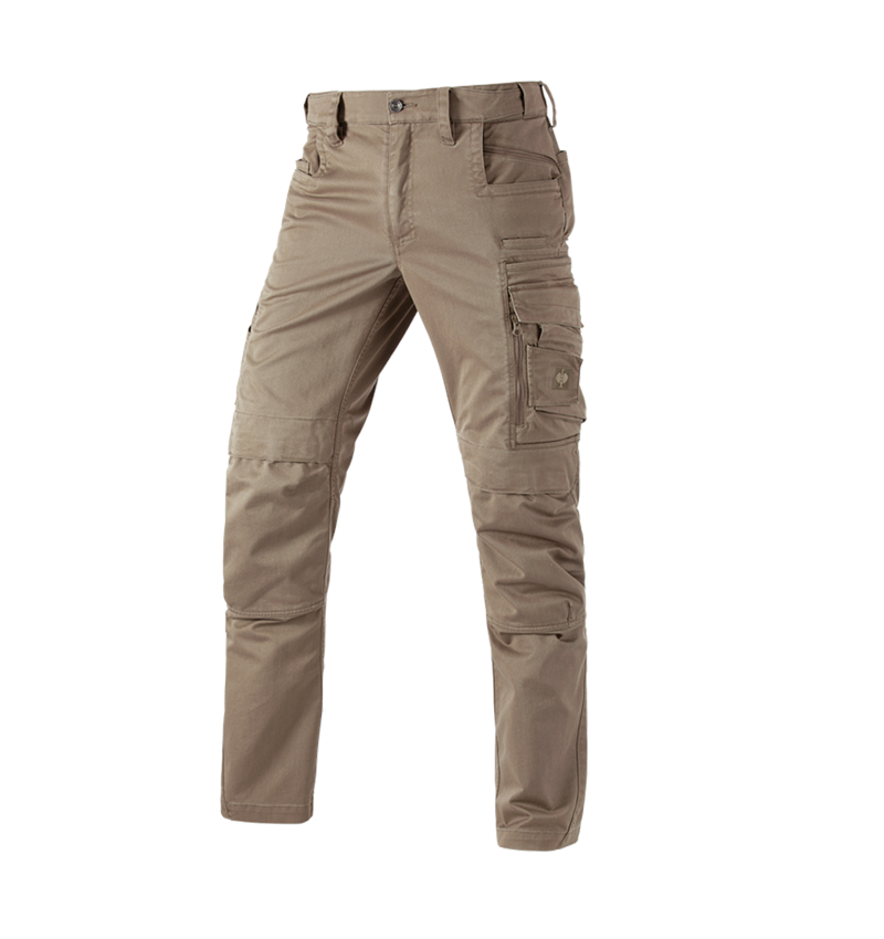 Installateurs / Plombier: Pantalon à taille élastique e.s.motion ten + brun cendré 1