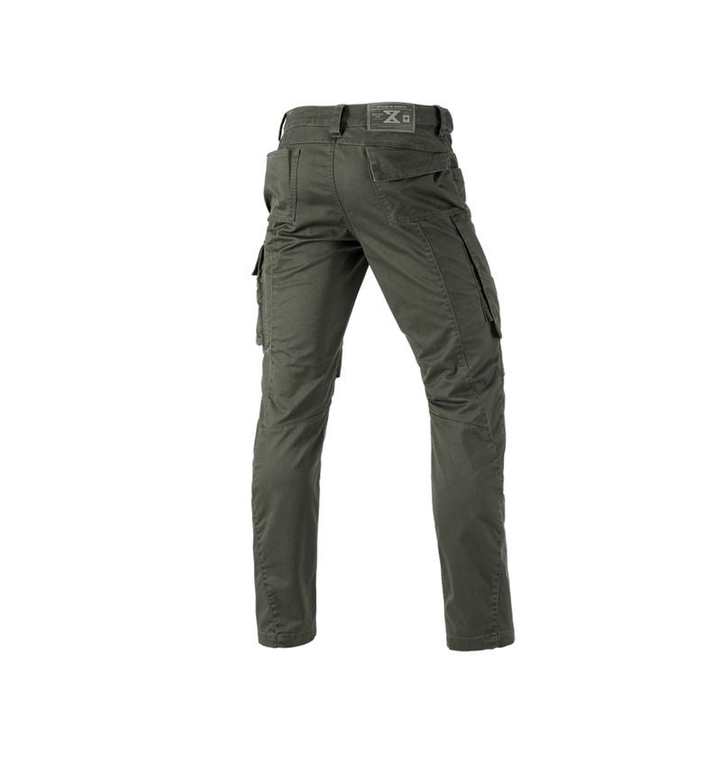Menuisiers: Pantalon à taille élastique e.s.motion ten + vert camouflage 3