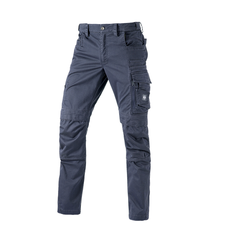 Menuisiers: Pantalon à taille élastique e.s.motion ten + bleu ardoise 2