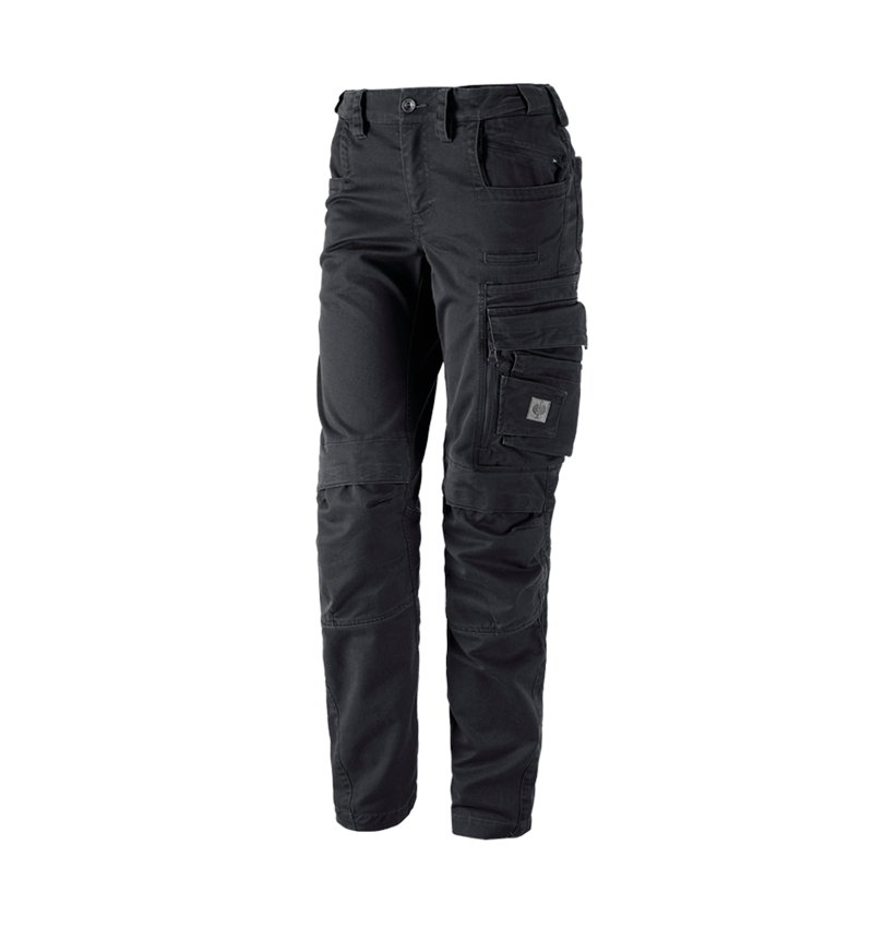 Pantalons de travail: Pantalon à taille élastique e.s.motion ten, femmes + noir oxyde 1
