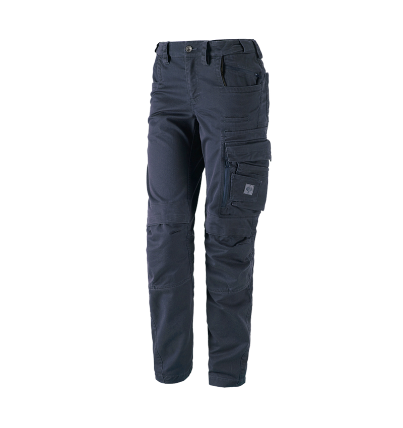 Pantalons de travail: Pantalon à taille élastique e.s.motion ten, femmes + bleu ardoise 2