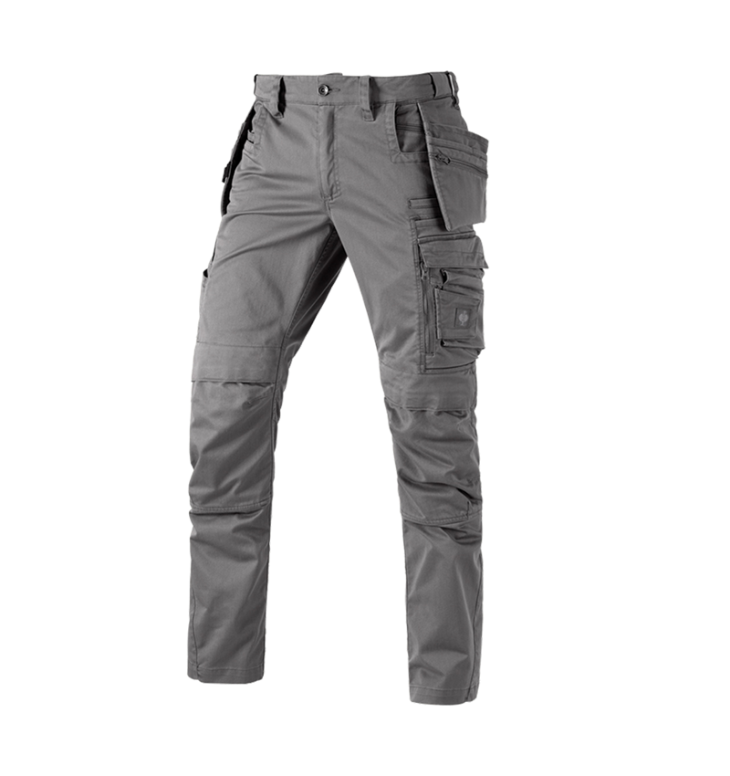 Horti-/ Sylvi-/ Agriculture: Pantalon à taille élast. e.s.motion ten tool-pouch + granit 1