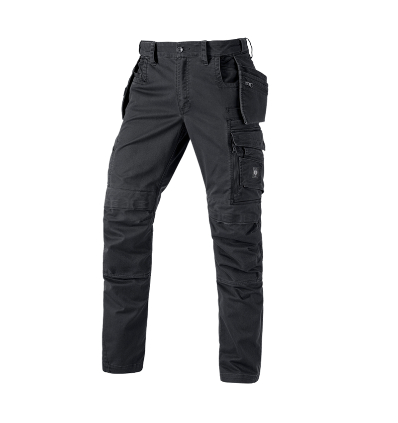 Menuisiers: Pantalon à taille élast. e.s.motion ten tool-pouch + noir oxyde 2