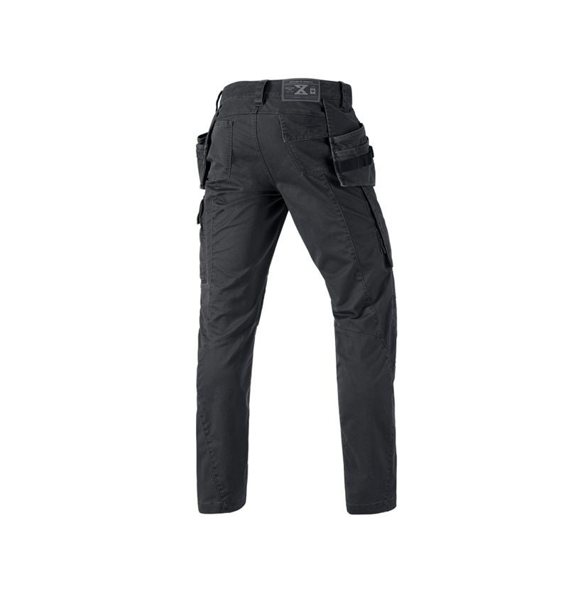 Menuisiers: Pantalon à taille élast. e.s.motion ten tool-pouch + noir oxyde 3