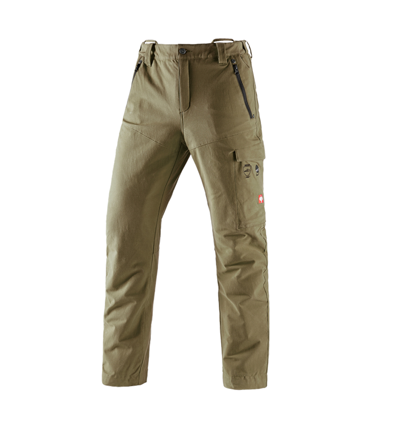 Pantalons de travail: Pantalon forest.élas. anticoupure e.s.cotton touch + vert boue 2