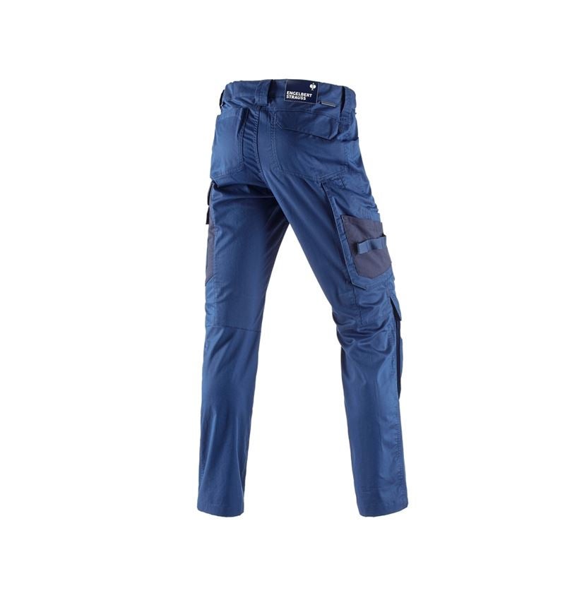 Pantalons de travail: Pantalon à taille élastique e.s.concrete light + bleu alcalin/bleu profond 4