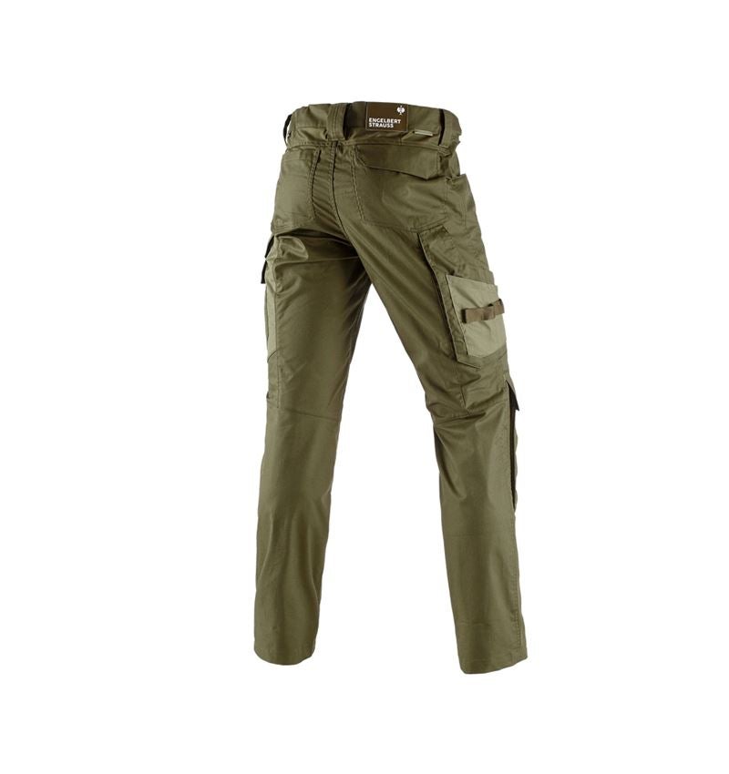 Pantalons de travail: Pantalon à taille élastique e.s.concrete light + vert boue/vert stipa 4