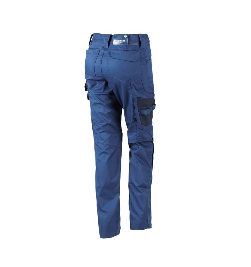 Pantalons de travail: Pantalon à taille élast. e.s.concrete light,femmes + bleu alcalin/bleu profond 3