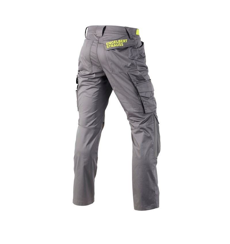 Pantalons de travail: Pantalon à taille élastique e.s.trail + gris basalte/jaune acide 3
